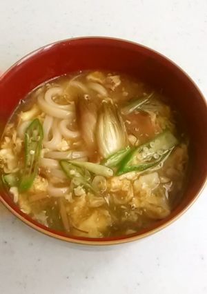 ふかひれスープで超簡単うどん-レシピのメイン写真