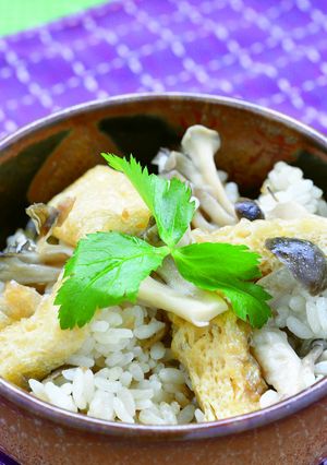 9月大判油揚げときのこの炊き込みご飯-レシピのメイン写真