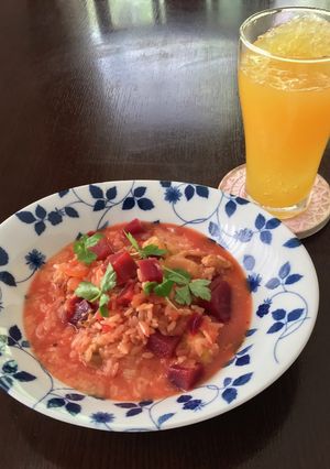 ビーツのチーズリゾット-レシピのメイン写真