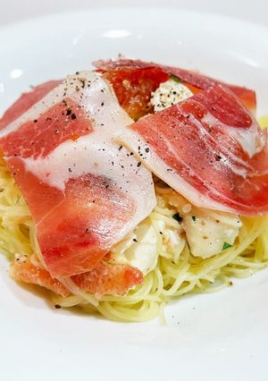 いちじくと生ハムの冷製パスタ☆-レシピのメイン写真
