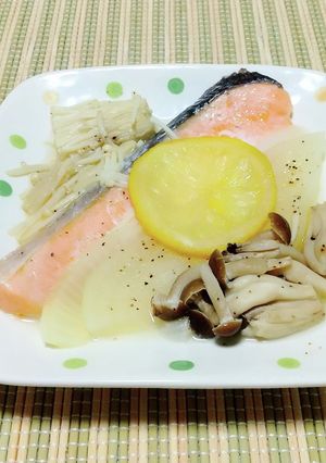 レンチン！シャケの蒸し焼き-レシピのメイン写真