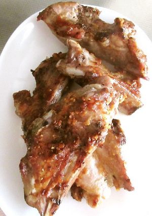 がっつり肉料理！味噌塗りスペアリブ焼き-レシピのメイン写真