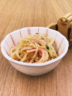 【大崎市】ハムともやしときゅうりの和え物-レシピのメイン写真