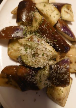 ナスのナンプラー鶏味のレンチンパルメザン-レシピのメイン写真