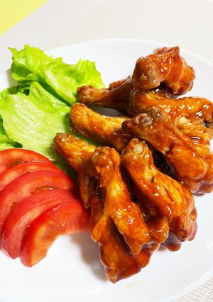 ガッツリ肉料理　手羽元BBQソース-レシピのメイン写真