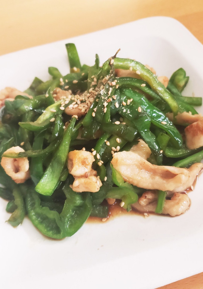 節約!!鶏皮とピーマンの炒め煮-レシピのメイン写真