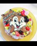チップとデール お誕生日 キャラケーキ