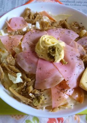 キャベツ･舞茸＆ロースハムのサラダ-レシピのメイン写真
