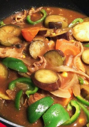 夏野菜のフライパンカレー-レシピのメイン写真