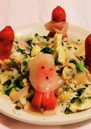蛸さんウィンナー&あさり揚げ焼肉のたれ飯-レシピのメイン写真
