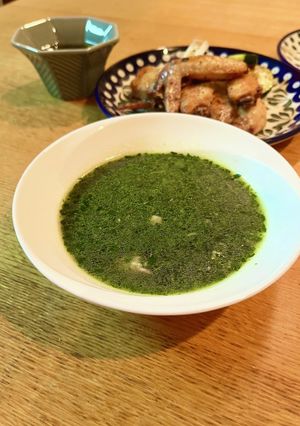 栄養たっぷり　モロヘイヤのスープ-レシピのメイン写真