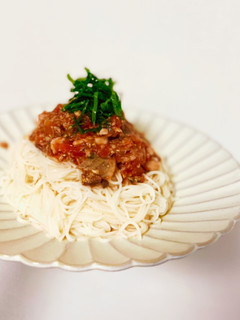 サバ缶とトマト缶のさっぱりそうめん-レシピのメイン写真