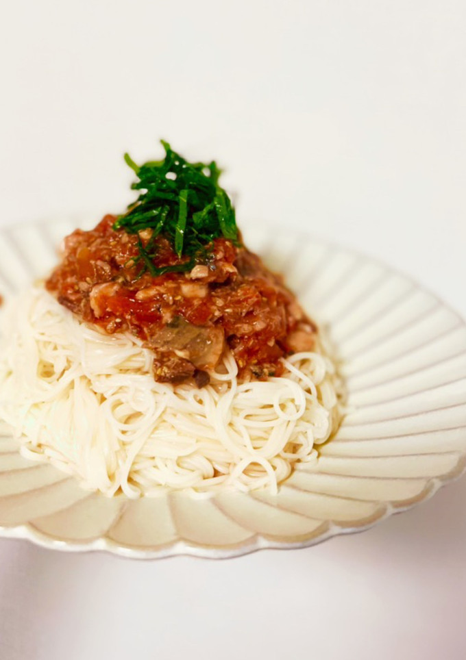 サバ缶とトマト缶のさっぱりそうめん-レシピのメイン写真