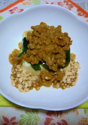 納豆＆生わかめの冷や奴のタパス-レシピのメイン写真
