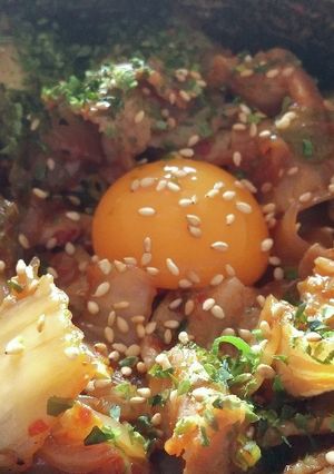 豚キムチ丼-レシピのメイン写真