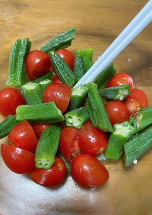 オクラとトマトの簡単おかず-レシピのメイン写真