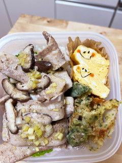 豚肉のネギ塩ダレ☆チクワの磯辺揚げ弁当-レシピのメイン写真