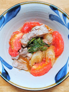 豚ロース肉とセロリのトマト煮-レシピのメイン写真