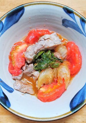 豚ロース肉とセロリのトマト煮-レシピのメイン写真