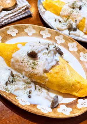きのこクリームソースオムライス♩☻-レシピのメイン写真