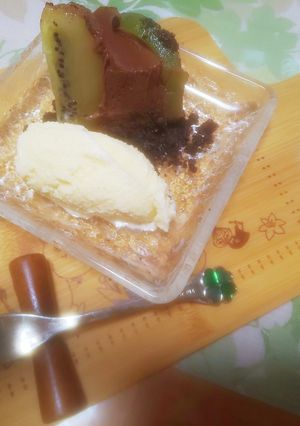 材料3つ●チョコムース×果物キウイ入り●-レシピのメイン写真