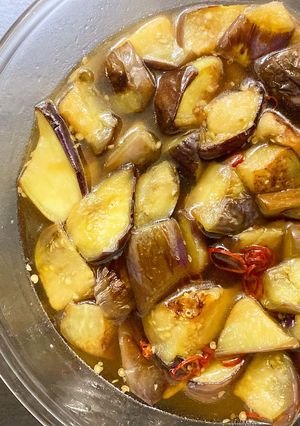 焼いて漬けるだけで最高！「ナスの煮浸し」-レシピのメイン写真