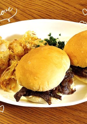 牛肉使用！淡路島ハンバーガーセット再現♪-レシピのメイン写真