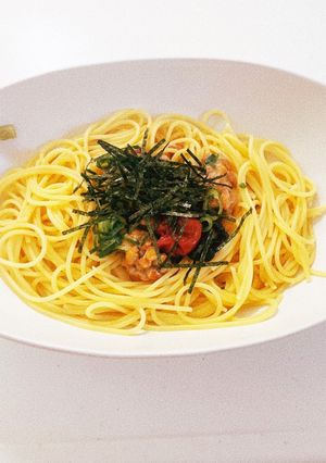 さっぱり!梅わさび納豆スパゲティ-レシピのメイン写真