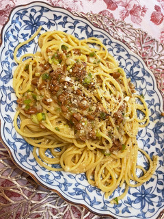 納豆の洋風パスタ-レシピのメイン写真