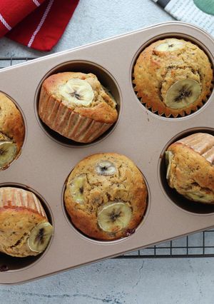 完熟バナナと紅茶のふわもちカップケーキ-レシピのメイン写真