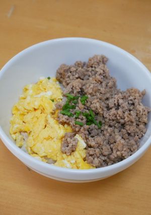 我が家の丼　２色丼！-レシピのメイン写真