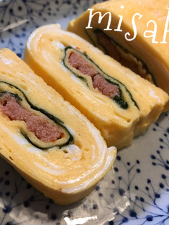 居酒屋風☆大葉入りだし巻き明太子☆-レシピのメイン写真