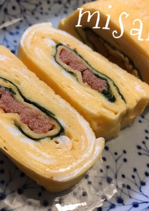 居酒屋風☆大葉入りだし巻き明太子☆-レシピのメイン写真