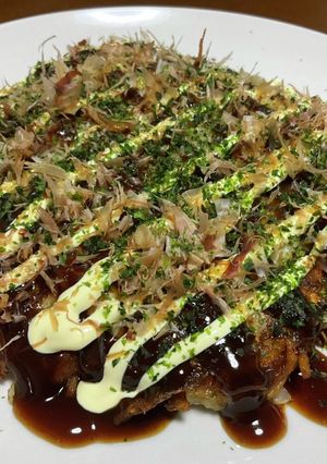 ちょっと違う？イカ豚チーズのモダン焼き♫-レシピのメイン写真