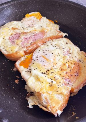 ハムエッグチーズ　ワンパントースト♪-レシピのメイン写真