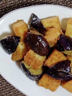 簡単!厚揚げとナスのごま味噌炒め-レシピのメイン写真