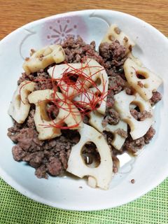 レンコンのそぼろ炒め煮-レシピのメイン写真