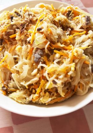 アジとそうめんのチャンプルー-レシピのメイン写真