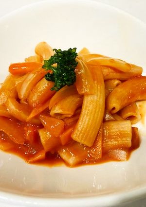 防災お湯ポチャ「マカロニのケチャップあえ-レシピのメイン写真