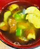 茄子とオクラの生姜あっさりスープ　