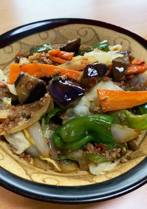 ピリ辛挽肉野菜炒め-レシピのメイン写真