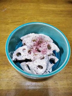 梨湖の簡単!れんこんのゆかりマヨ-レシピのメイン写真