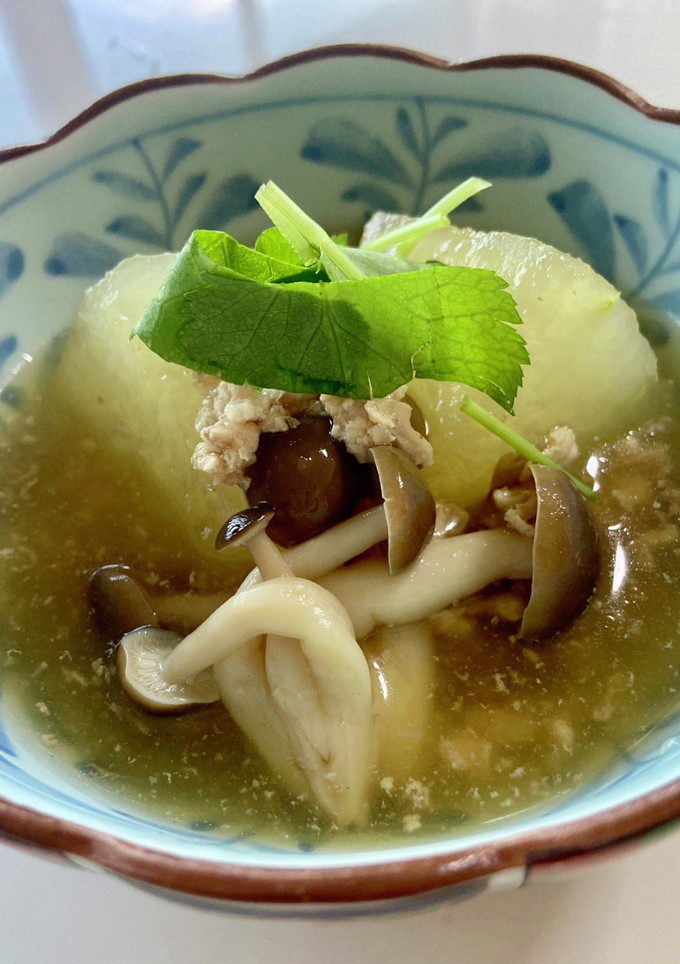 お鍋一つで冬瓜としめじの鶏そぼろ煮♡-レシピのメイン写真