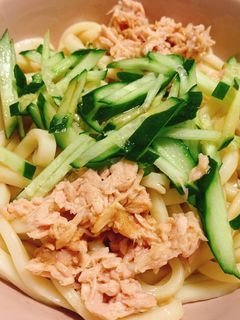 ツナときゅうりの冷やしうどん-レシピのメイン写真