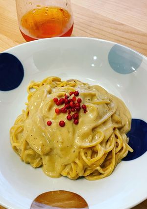 簡単♪ヘルシー♪麺つゆカルボナーラ♪-レシピのメイン写真