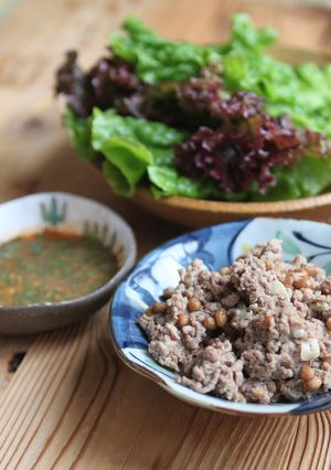 ひき肉納豆包んでビールぅ～（パパレシピ）-レシピのメイン写真