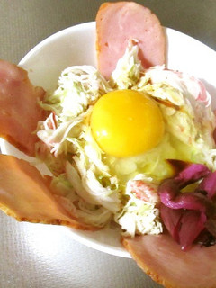かにかまサラダ乗せチャーシュー丼-レシピのメイン写真