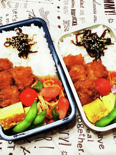 男子高校生いかカツ&ナポリタン弁当-レシピのメイン写真