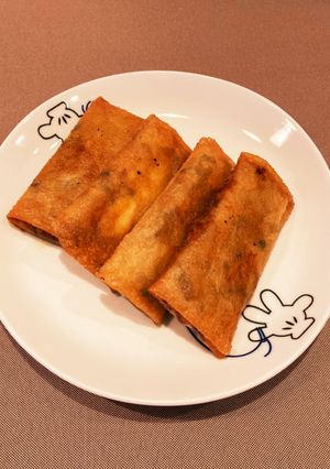 子ども大好き！鯖味噌チーズ春巻き♡-レシピのメイン写真