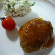 野菜炒めません!煮込みハンバーグ!